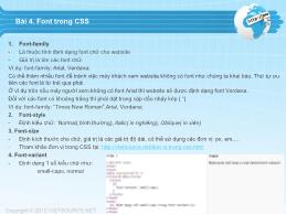 Hướng dẫn học CSS - Bài 4: Font trong CSS