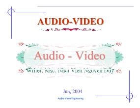 Bài giảng Audio Video Engineering