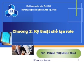 Bài giảng Bảo vệ rơle và tự động hóa - Chương 2: Kỹ thuật chế tạo rơle - Phạm Thị Minh Thái