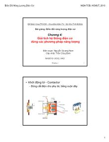 Bài giảng Biến đổi năng lượng điện cơ - Bài giảng 3 - Nguyễn Quang Nam