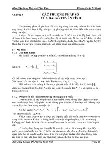 Bài giảng Chuyên đề Phương pháp tính - Chương 5: Các phương pháp số của đại số tuyến tính