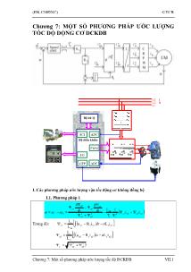 Bài giảng Điều khiển số hệ thống điện cơ điều khiển máy điện/động cơ điện - Chương 7: Một số phương pháp ước lượng tốc độ động cơ ĐCKĐB