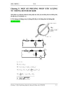 Bài giảng Điều khiển số hệ thống điện cơ điều khiển máy điện/động cơ điện - Chương 5: Một số phương pháp ước lượng từ thông rotor động cơ không đồng bộ