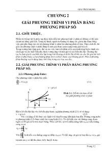 Bài giảng Giải tích mạng - Chương 2: Giải phương trình vi phân bằng phương pháp số - Lê Kim Hùng