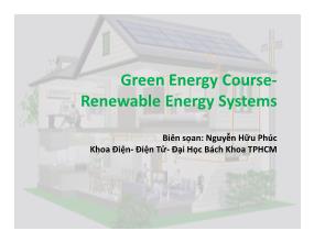 Bài giảng Green Energy Course Syllabus - Chapter 6: Energy storage + Electric vehicles - Nguyễn Hữu Phúc