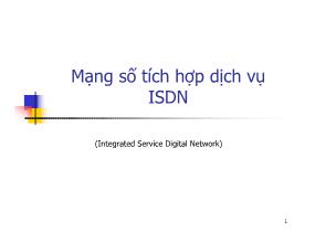 Bài giảng Kỹ thuật chuyển mạch - Chương 4: Mạng số tích hợp dịch vụ ISD