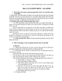 Bài giảng Pháp luật đại cương Việt Nam - Bài 4: Luật hôn nhân và gia đình - Vũ Thị Bích Hường
