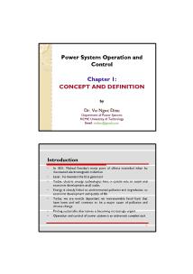 Bài giảng Power system operation and control - Chapter 1: Concept and definition - Võ Ngọc Điều