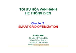 Bài giảng Tối ưu hóa vận hành hệ thống điện - Chapter 7: Smart Grid Optimizatio - Võ Ngọc Điều