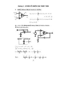 Bài giảng Tóm tắt môn Điện tử 2 - Chương 5: Cơ bản về khuếch đại thuật toán - Phạm Hồng Liên