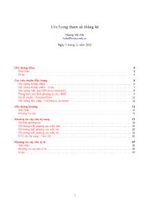 Bài giảng Xác suất thống kê - Chương 6: Ước lượng tham số thống kê - Hoàng Văn Hà