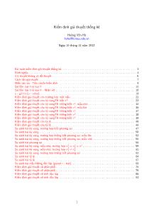 Bài giảng Xác suất thống kê - Chương 7: Kiểm định giả thuyết thống kê - Hoàng Văn Hà