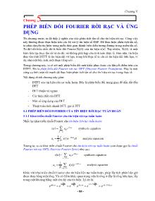 Bài giảng Xử lý tín hiệu số - Chương 5: Phép biến đổi Fourier rời rạc và ứng dụng