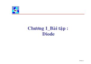 Bài tập Mạch điện tử - Chương 1: Diode