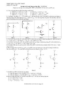 Bài tập ôn thi môn Dụng cụ bán dẫn - AY1213-S1 (Kèm đáp án)