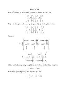 Bài tập tự giải môn Ổn định hệ thống điện - Chương 1: Giới thiệu về bài toán ổn định hệ thống điện