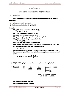 Báo cáo Học điện 1 - Đề tài: Thiết kế mạng điện 110kV - Chương V: Bù kinh tế trong mạng điện - Nguyễn Hữu Khánh