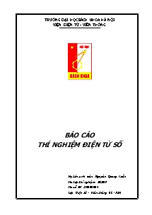 Báo cáo thí nghiệm điện tử số - Nguyễn Quang Tuấn
