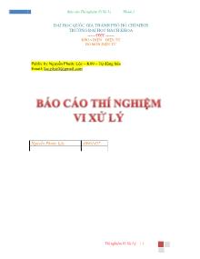 Báo cáo thí nghiệm Vi xử lý - Nguyễn Phước Lộc