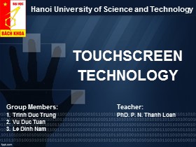 Đề tài Touchscreen Technology
