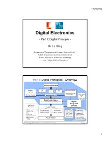 Digital Electronics - Chapter 3: Logic Gates, Logic Circuits and Digital Integrated Circuits - Lê Dũng