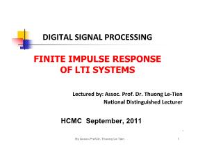 Digital Signal Processing - Finite impulse response of LTI systems