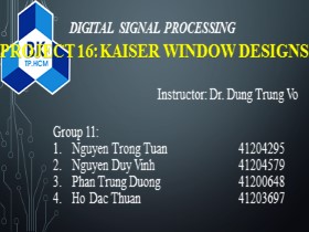 Digital signal processing - Project 16: Kaiser Window designs