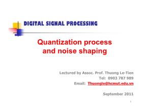 Digital Signal Processing - Quantization process and noise shaping
