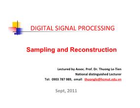 Digital Signal Processing - Sampling and Reconstruction