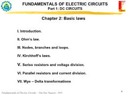 Fundamentals of Electric Circuit - Chapter 2: Basic laws