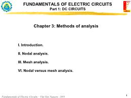 Fundamentals of Electric Circuit - Chapter 3: Methods of analysis
