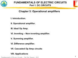 Fundamentals of Electric Circuit - Chapter 5: Operational amplifiers