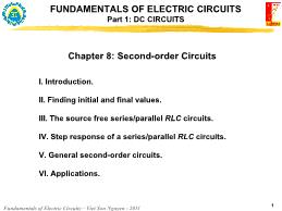 Fundamentals of Electric Circuit - Chapter 8: Second-order Circuits