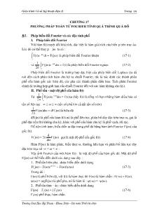 Giáo trình Cơ sở kỹ thuật điện II - Chương 17: Phương pháp toán tử Fourirer tính quá trình quá độ
