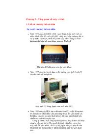 Giáo trình Khoa học máy tính - Chương 1: Tổng quan về máy vi tính