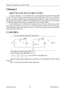 Giáo trình Mạch điện tử - Chương 5: Đáp ứng tần số của BJT và FET - Trương Văn Tám