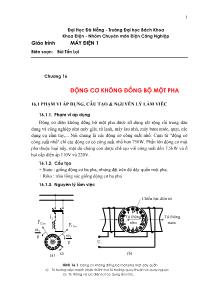 Giáo trình Máy điện 1 - Chương 16: Động cơ không đồng bộ một pha