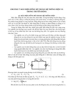 Giáo trình Mô hình hóa máy điện - Chương 7: Máy điện đồng bộ trong hệ thống điện và trong truyền động