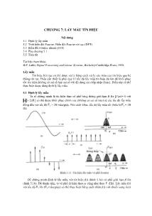 Giáo trình Tín hiệu và hệ thống - Chương 5: Lấy mẫu tín hiệu