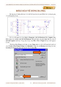 Giáo trình Tự động thiết kế mạch điện tử với Orcad - Bài tập 3: Rơle bảo vệ dòng ba pha