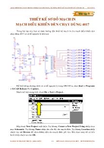 Giáo trình Tự động thiết kế mạch điện tử với Orcad - Bài tập 5: Thiết kế sơ đồ mạch in mạch điều khiển đèn chạy dùng 4017