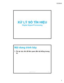 Giáo trình Xử lý số tín hiệu - Phần 2