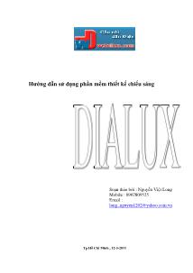 Hướng dẫn sử dụng phần mềm thiết kế chiếu sáng Diallux