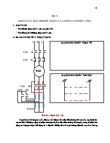 Hướng dẫn Thí nghiệm Hệ thống điện - Bài 3: Khảo sát mạch khởi động của động cơ điện 3 pha (Mới)