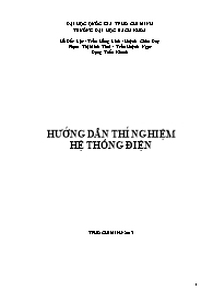 Hướng dẫn Thí nghiệm Hệ thống điện - Hồ Đắc Lộc