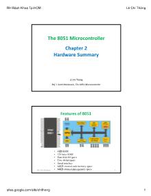 Microprocessing Systems - Chapter 2: Hardware Summary - Lê Chí Thông
