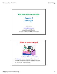 Microprocessing Systems - Chapter 6: Interrupts - Lê Chí Thông