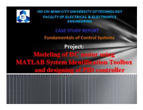 Modeling of DC motor using MATLAB System Identification Toolbox and designing of PID controller