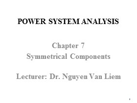 Power System Analysis - Chapter 7: Symmetrical Components
