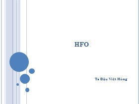 Tài liệu về HFO - Đậu Việt Hùng